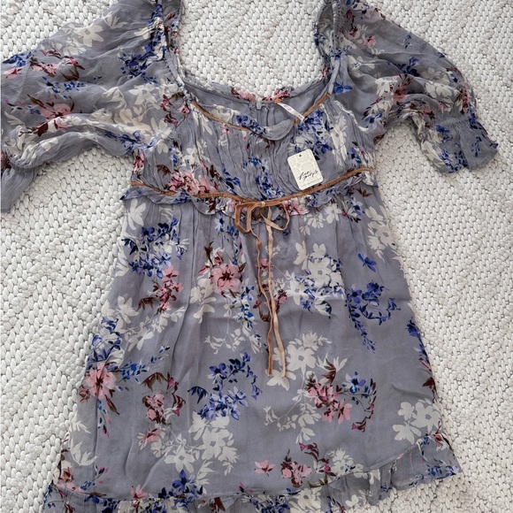 NWT Free People Marney Floral Mini Dress - Picture 6 of 7